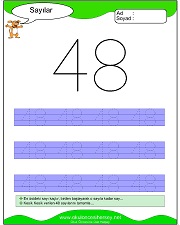 okul öncesi 1 sayısı çizgi çalışması